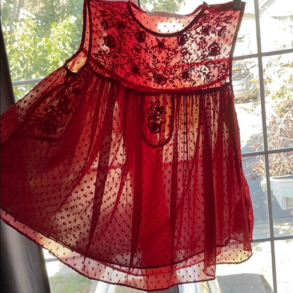 Sheer lace top